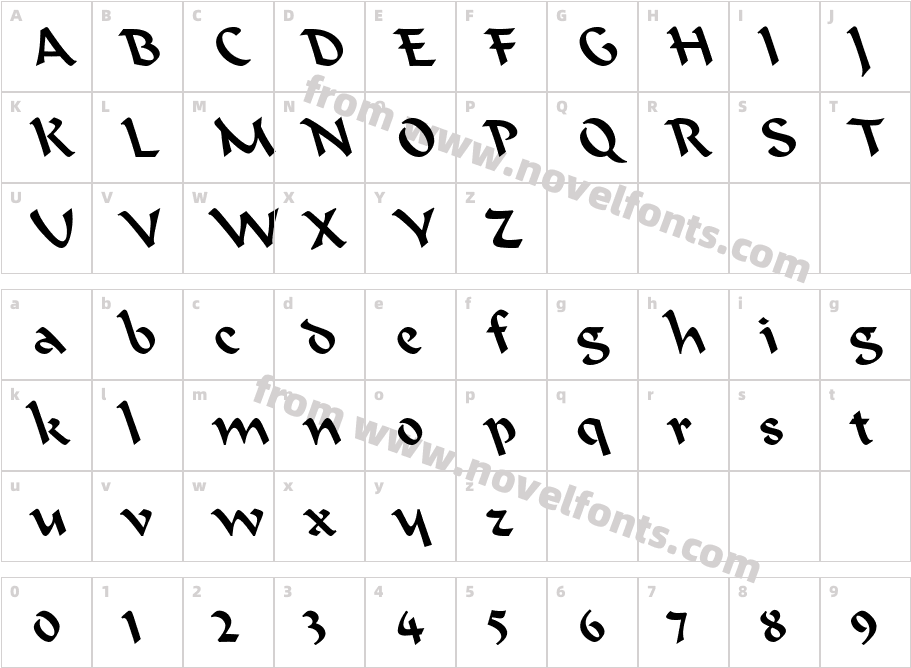 Formalist Script Regular LeftyCharacter Map