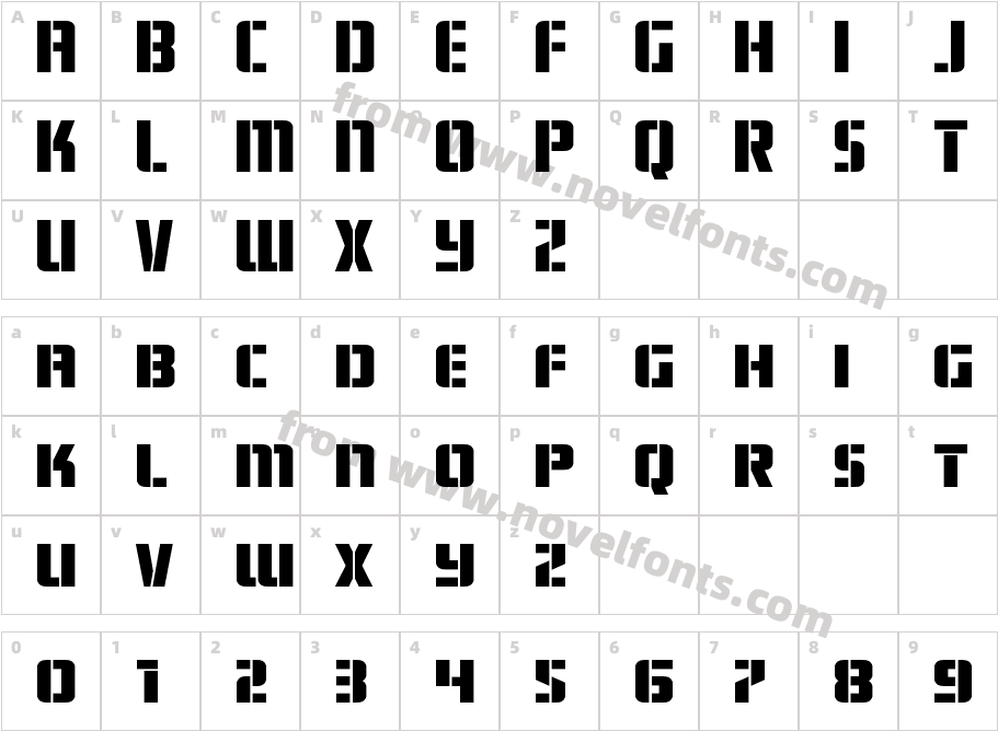 Fortune Soldier ExpandedCharacter Map