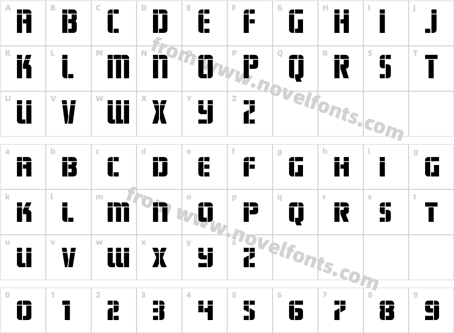 Fortune Soldier LaserCharacter Map