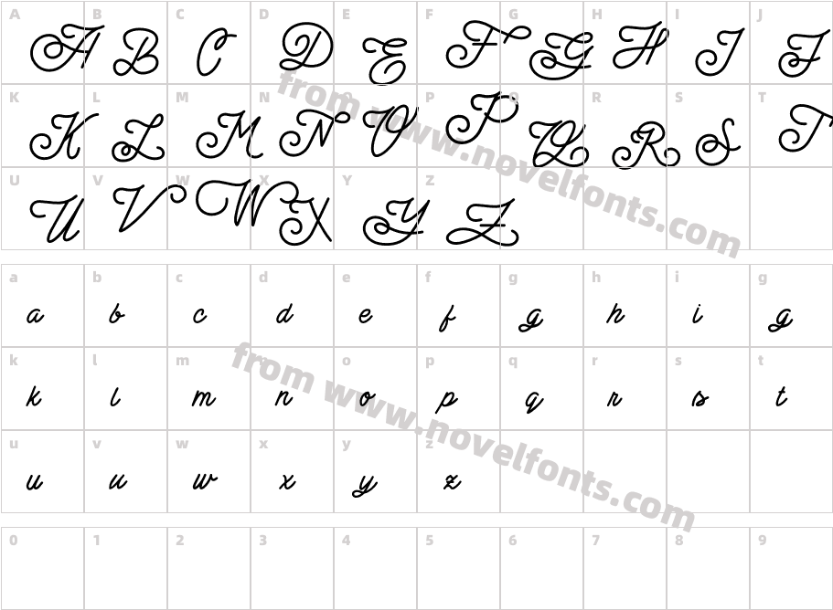 FoundryFontPackRegularCharacter Map