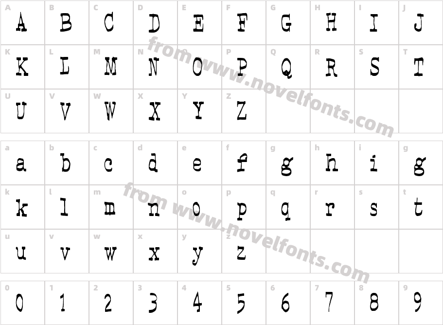 FourfivesixseveneightCharacter Map