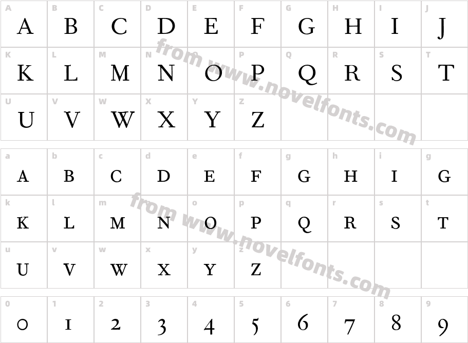 FournierMT-RegularSCCharacter Map