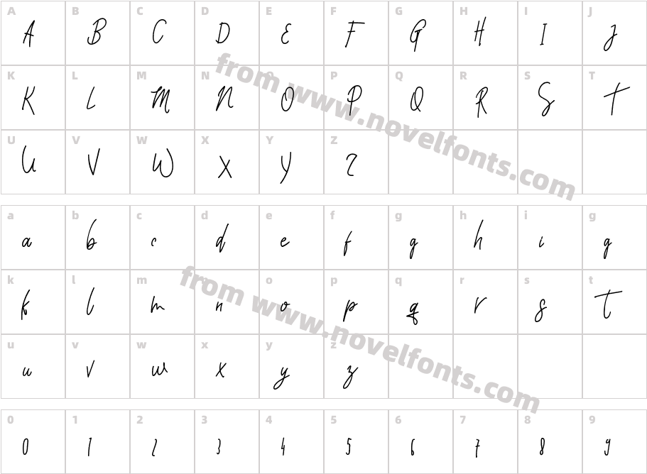 Foxtail RegularCharacter Map