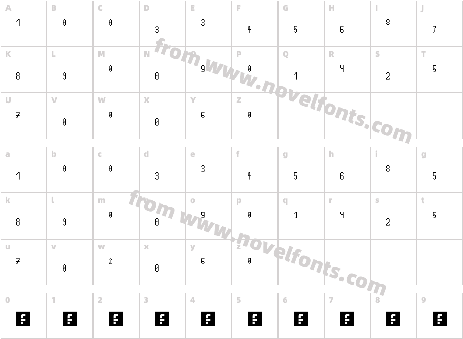 Fractionss AZERTY RegularCharacter Map