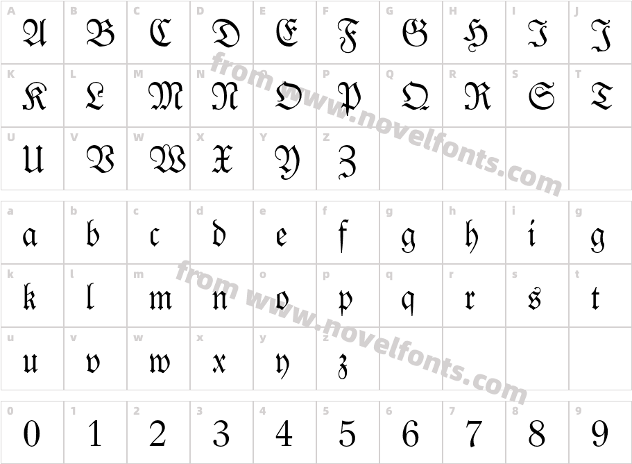 FrakturBT-RegularCharacter Map