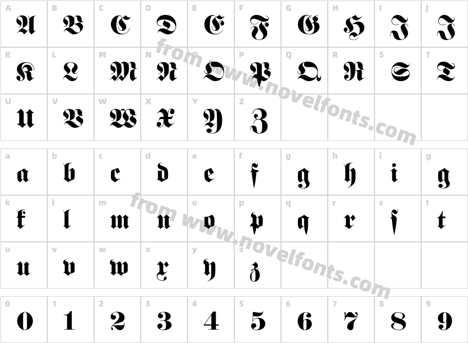 FrakturEF-BoldCharacter Map