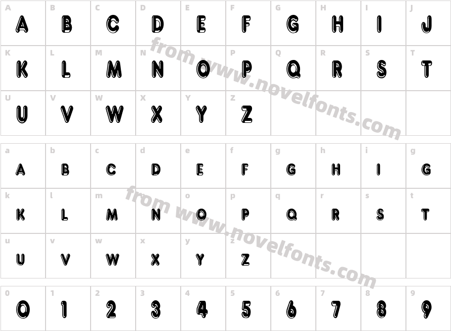 Francis High Lighted Condensed NormalCharacter Map