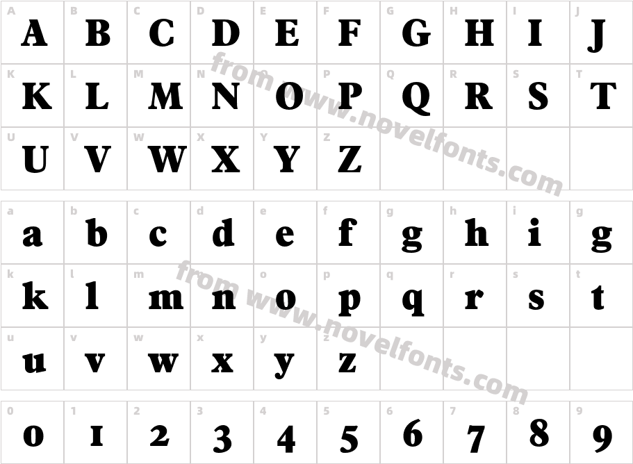 Francisco-ExtraBoldCharacter Map