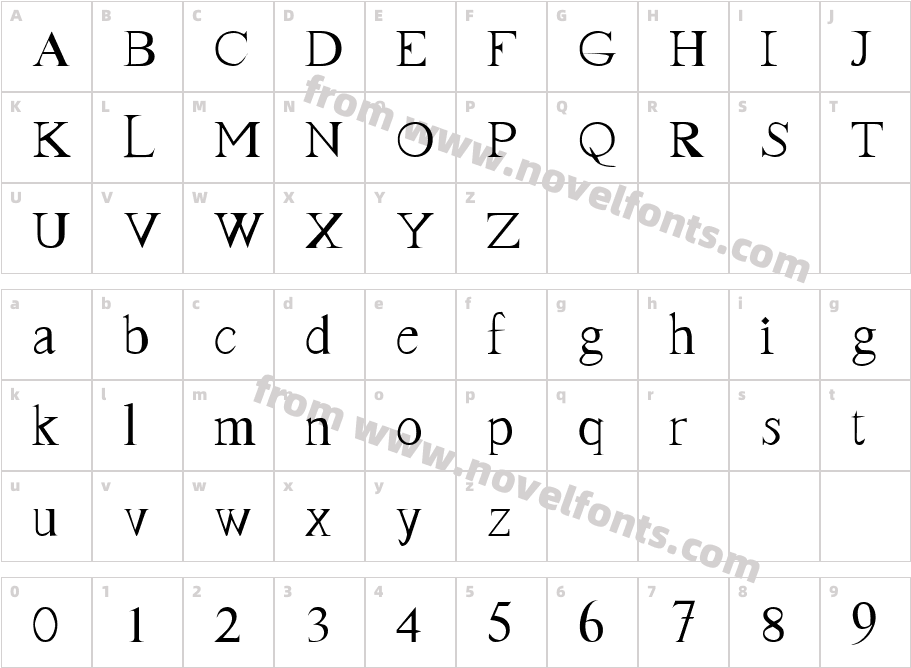 FrankTimes MediumCharacter Map