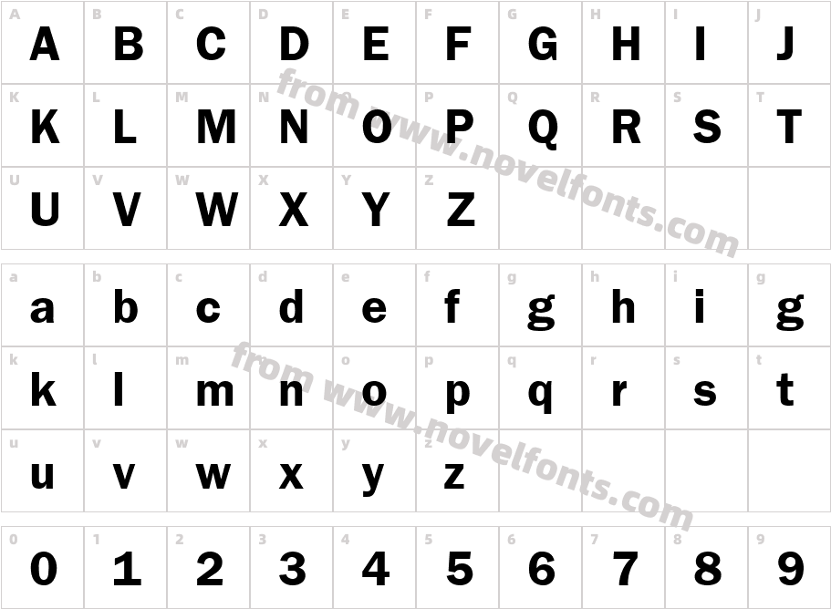 FrankfurtGothic BoldCharacter Map