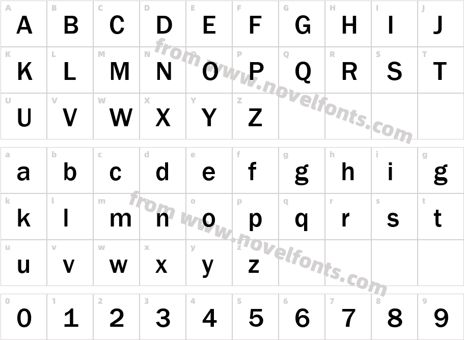 Franklin Gothic MediumCharacter Map