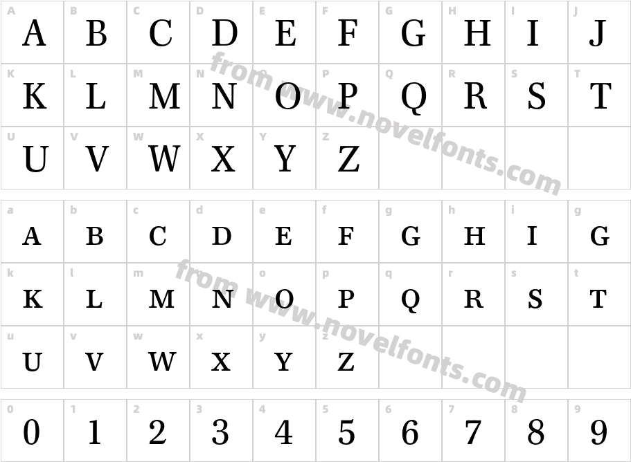 FranklinAntiquaExpertBQ-RegularSCCharacter Map