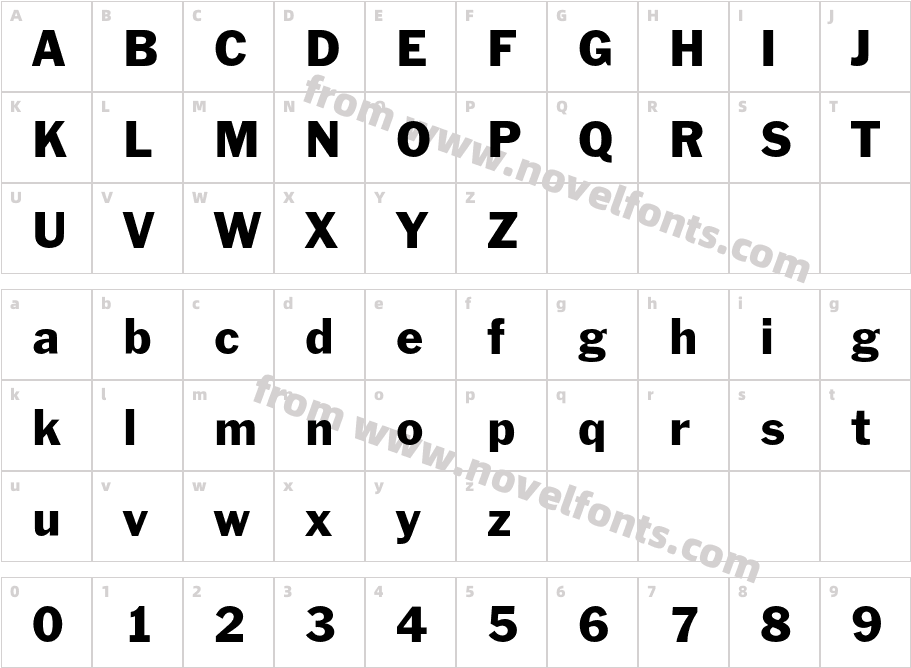 FranklinGothicEF-RegularCharacter Map