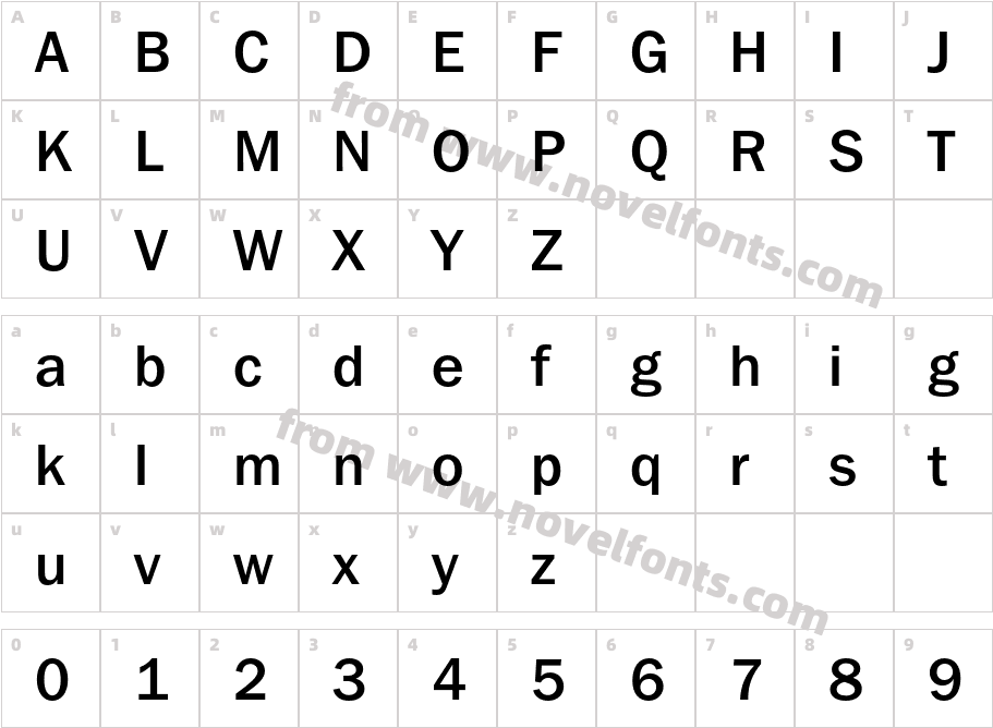 FranklinGothicITCbyBT-MediumCharacter Map