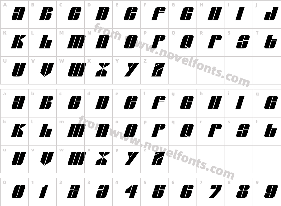 Claude ItalicCharacter Map