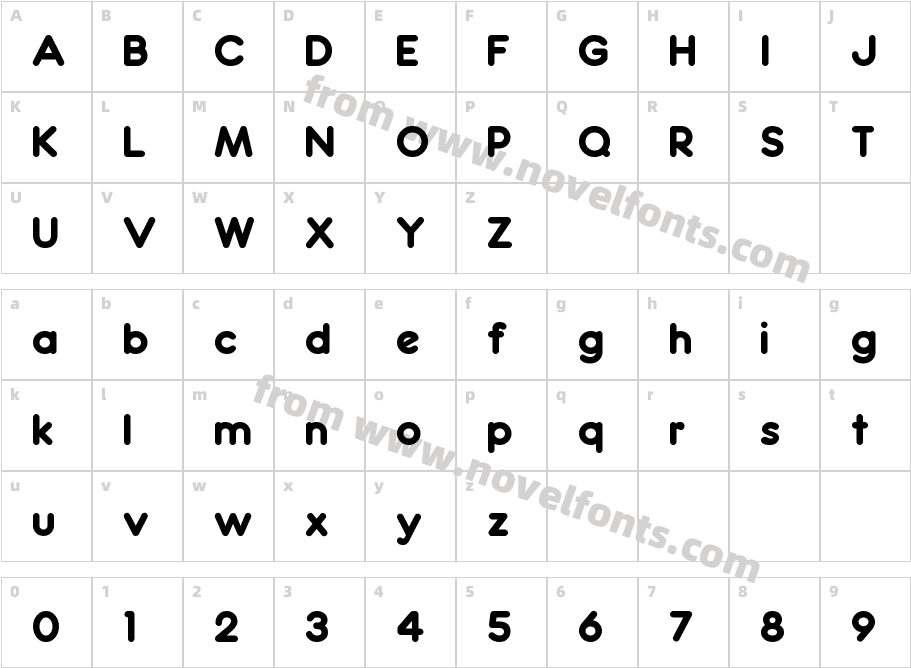 Franxurter Totally MediumCharacter Map