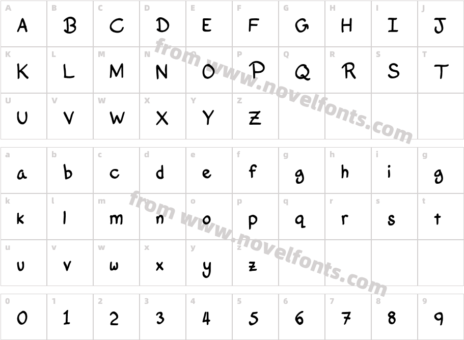 Free Shrimp MediumCharacter Map