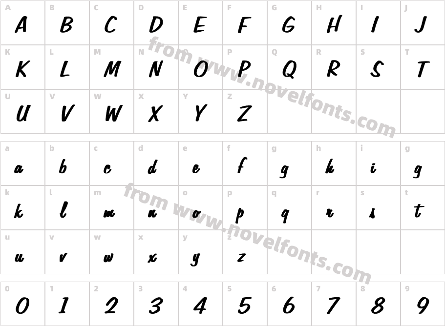 Freehand575 BoldCharacter Map