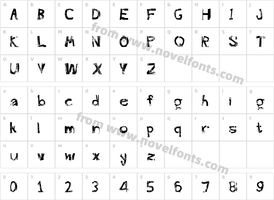 FreekTureCharacter Map