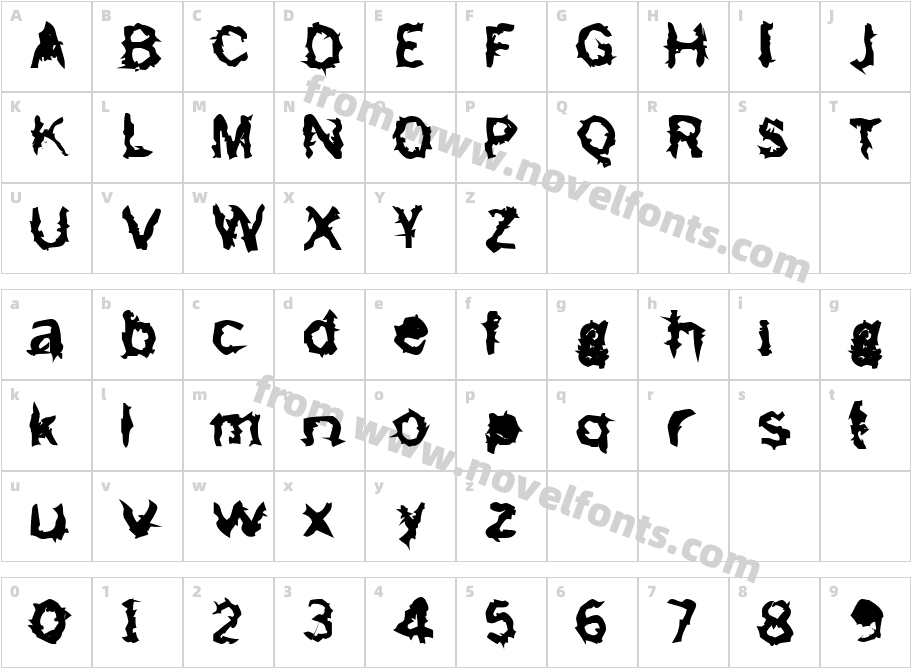 Freemason BoldCharacter Map