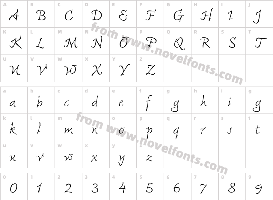 Freemouse ITC StdCharacter Map