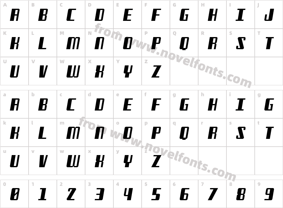 Freezer BTN ObliqueCharacter Map