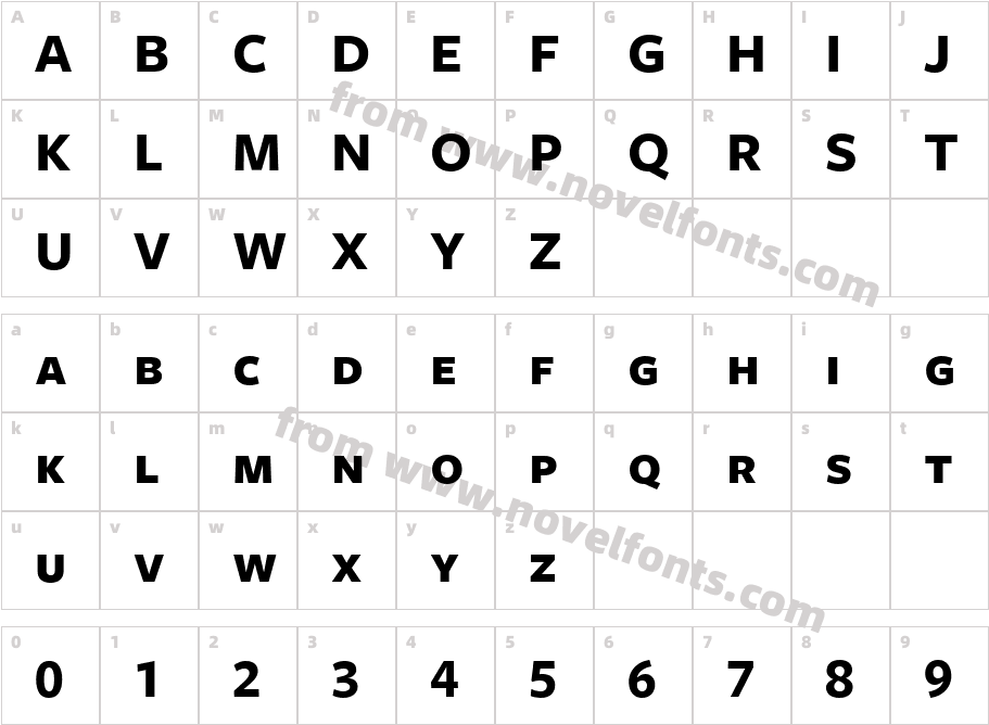 FreightSans BoldSCCharacter Map