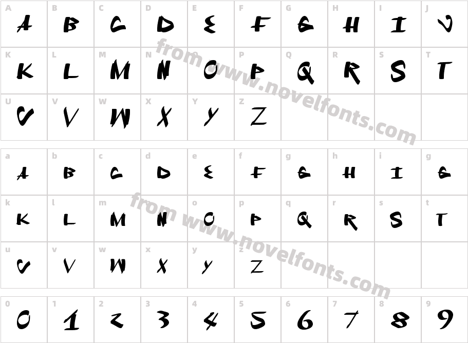 FreshTrackCharacter Map