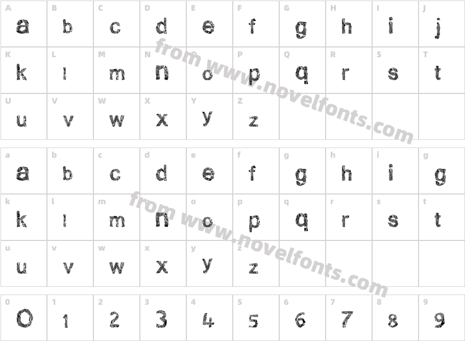 CleanScratchCharacter Map