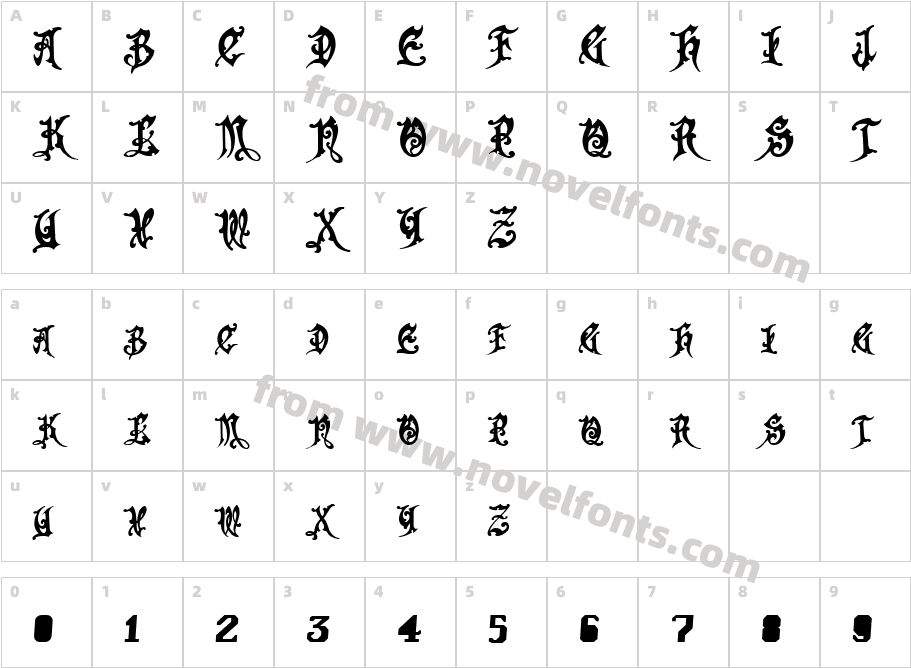 FrightWrite1 MediumCharacter Map