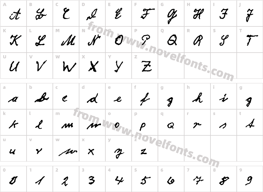 FritzDittertEF-RegularCharacter Map