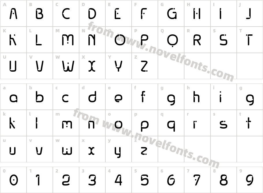 Front Light RegularCharacter Map