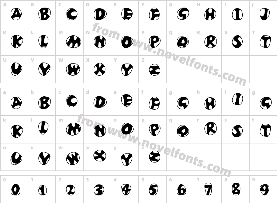 FrutigerStones-RegularCharacter Map