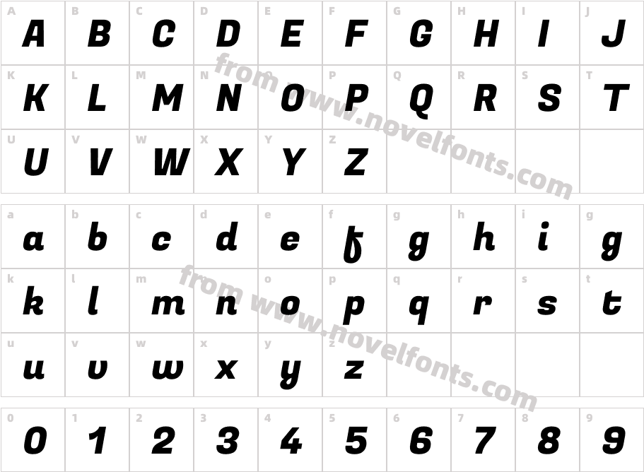 FugazOne-RegularCharacter Map