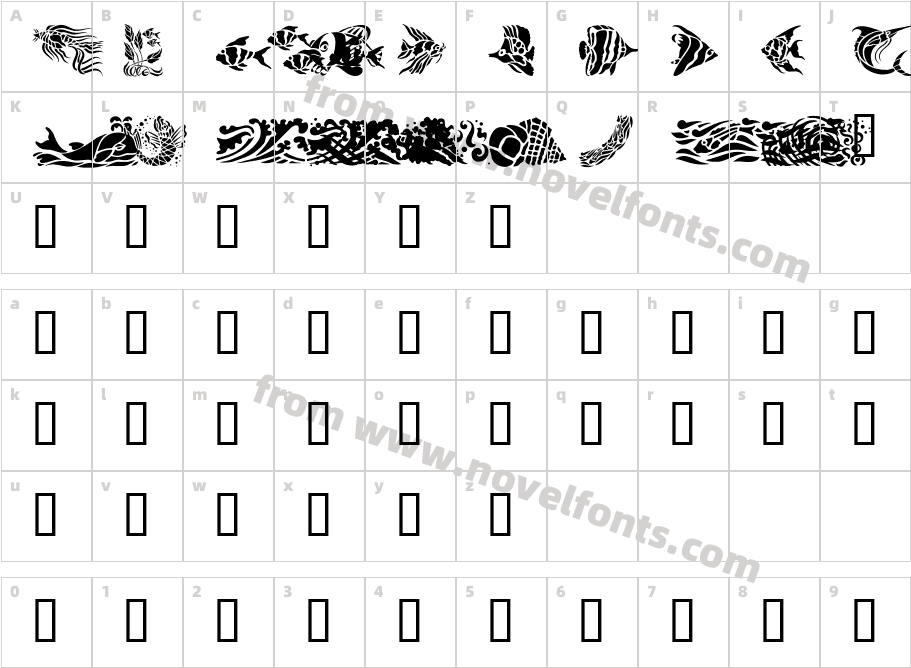 Fun FishCharacter Map