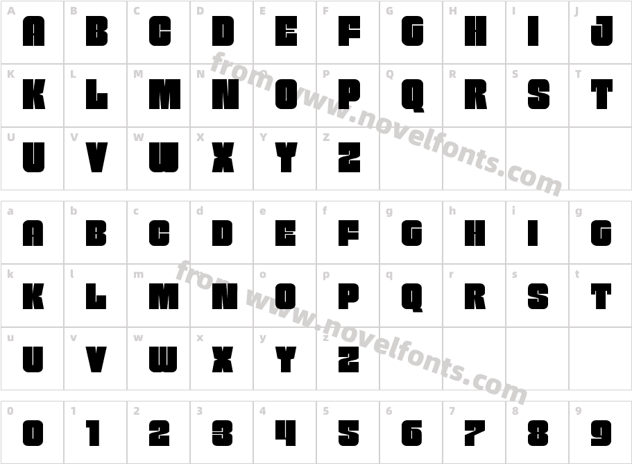 Funk Machine RegularCharacter Map