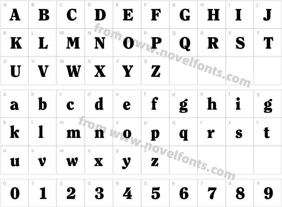 ClearfaceStd-BlackCharacter Map