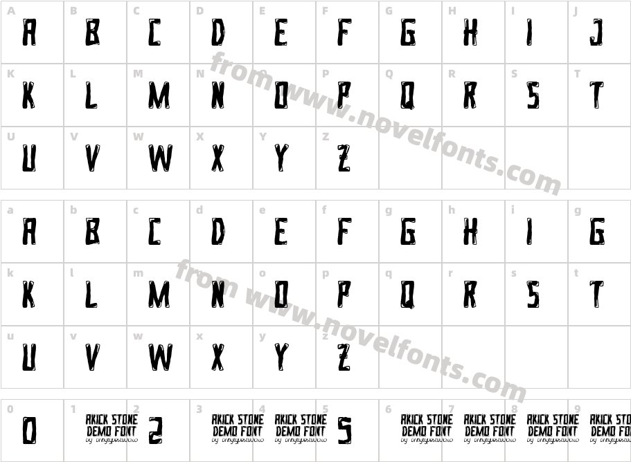 AKICK STONECharacter Map