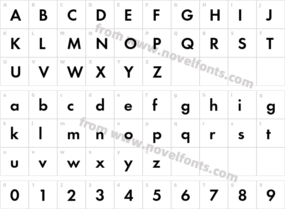 FuturaEF-DemiBoldCharacter Map