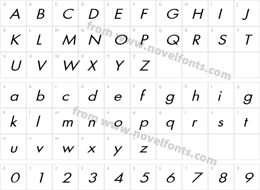 FuturaExtObl-NoCharacter Map