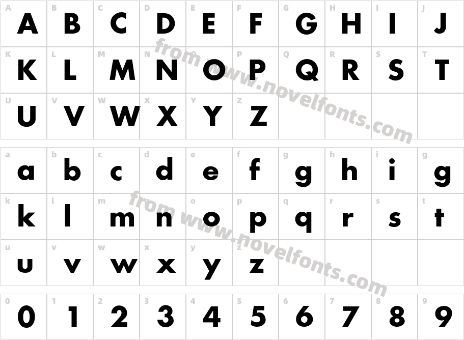 FuturaICG-BoldCharacter Map