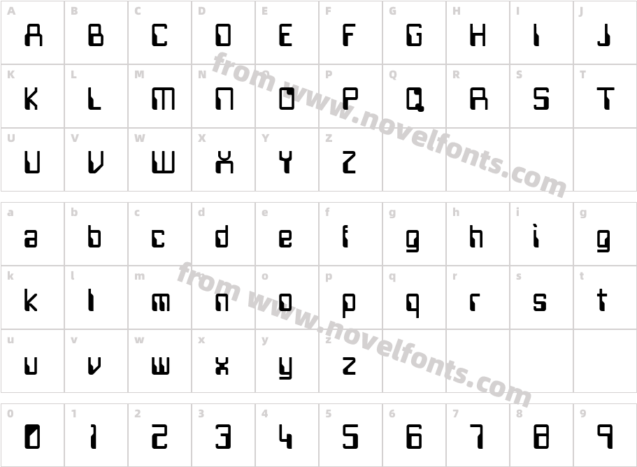 Future RegularCharacter Map