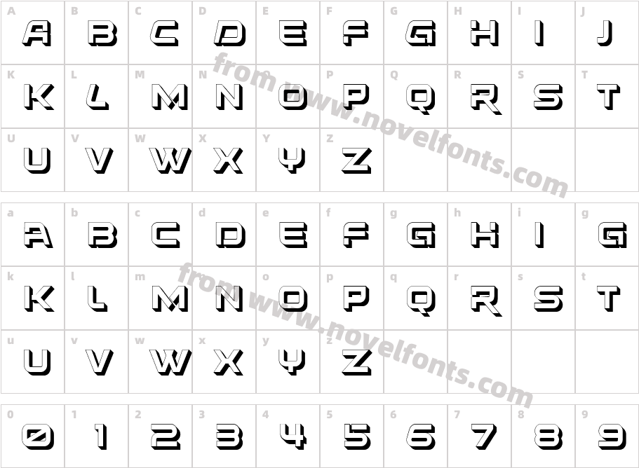 Future Tech RegularCharacter Map