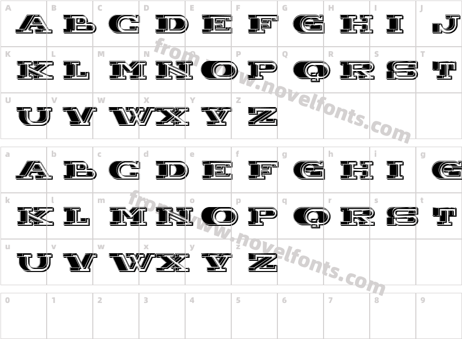 Future Zing Dark RegularCharacter Map