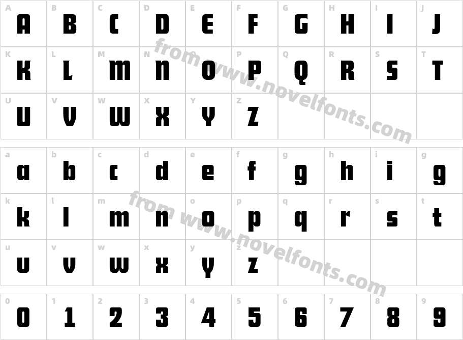 FutureFontCharacter Map