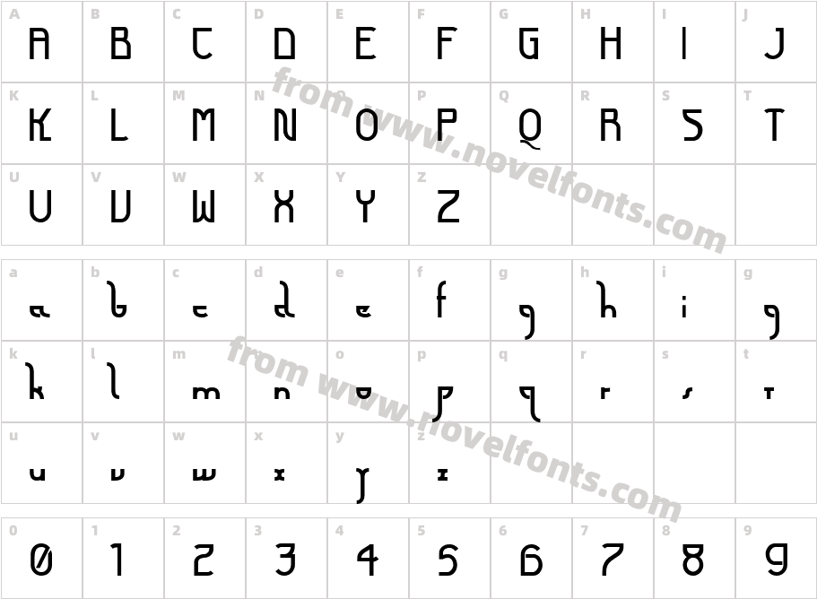 Futurex Arthur BoldCharacter Map