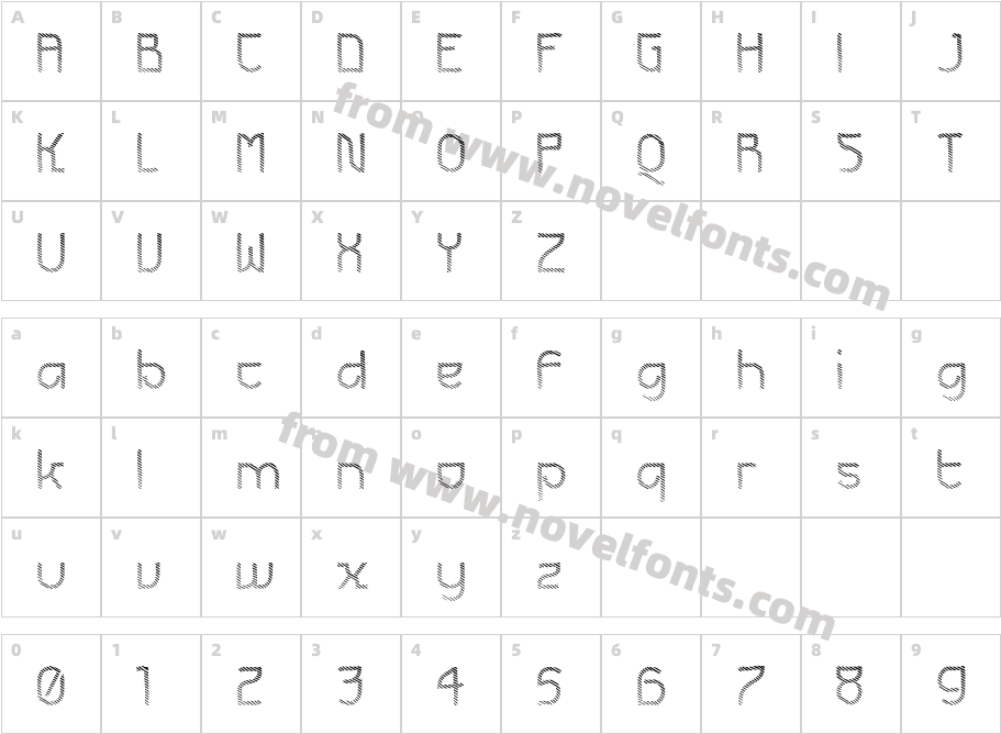 Futurex StripedCharacter Map