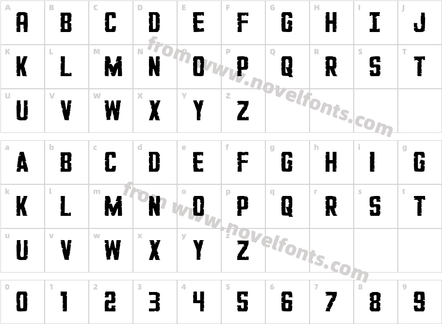 G.I. Incognito ExpandedCharacter Map