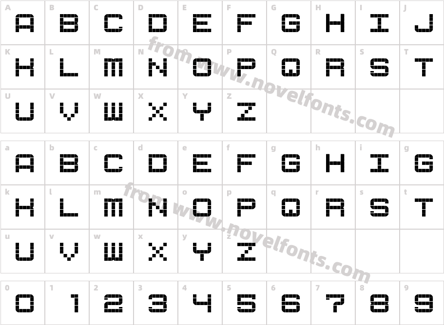 G7 Cube 5Character Map