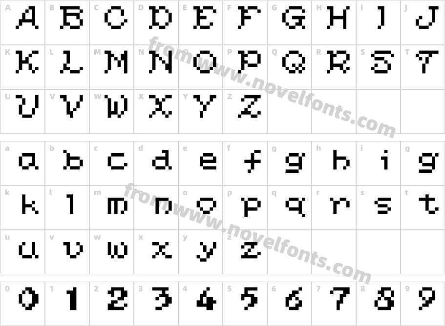 G7 Makaimura TTFCharacter Map